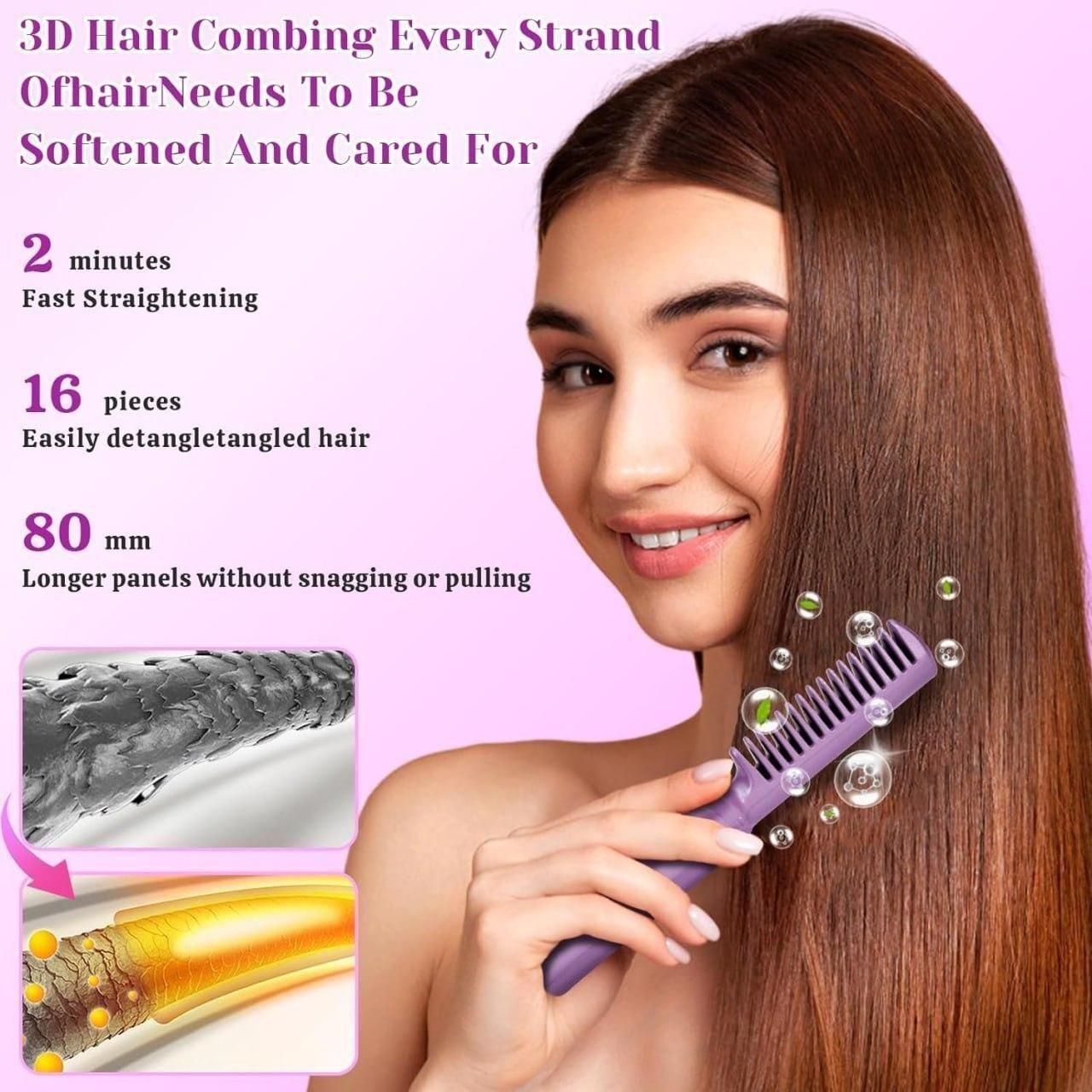 Portable Rechargeable Comb Hair Straightener