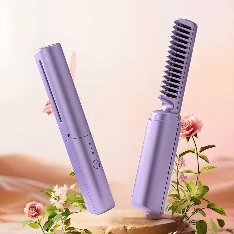 Portable Rechargeable Comb Hair Straightener